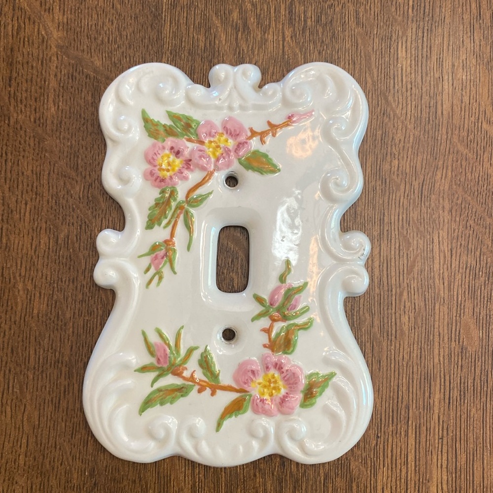 Hand painted light switch plate